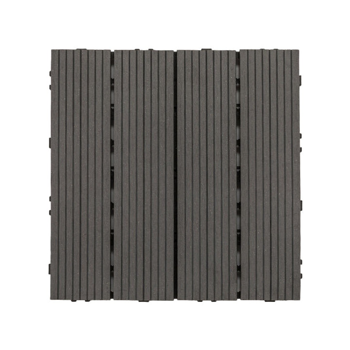 BowLift | 30 cm x 30 cm Square PVC Terrace Tiles Snap Installation Outdoor Floor Tiles