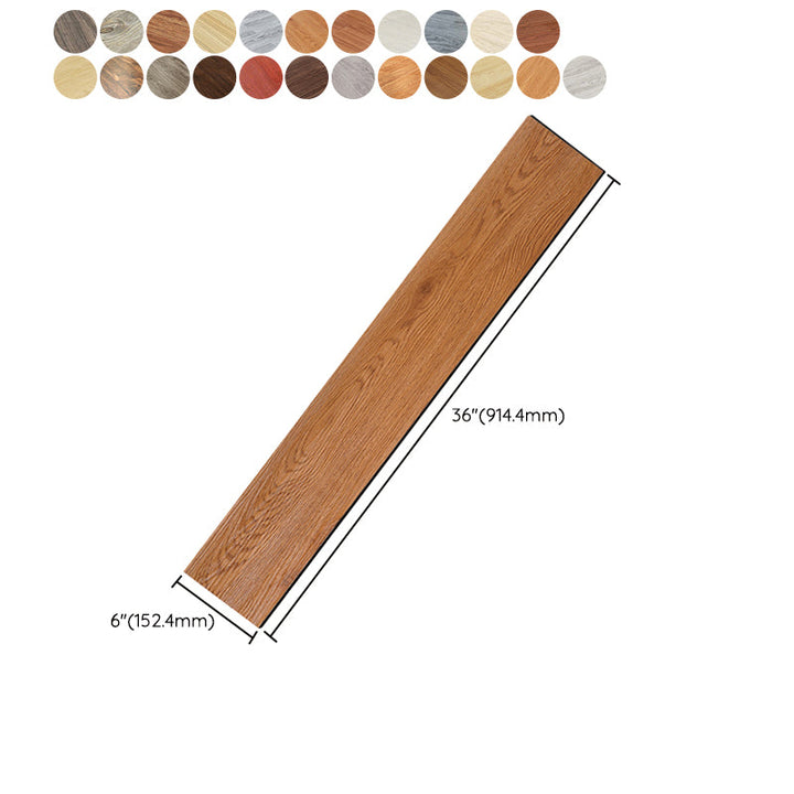 BowLift | PVC Flooring Peel and Stick Smooth Wood Look Rectangular Vinyl Floor
