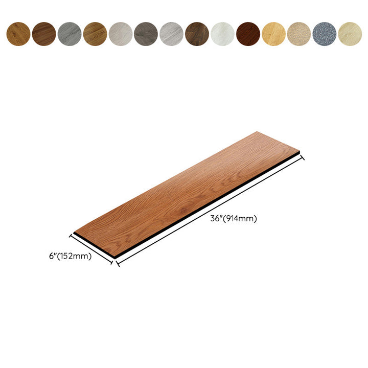 BowLift | Rectangle PVC Floor Covering Peel and Stick Smooth Wood Look Vinyl Flooring