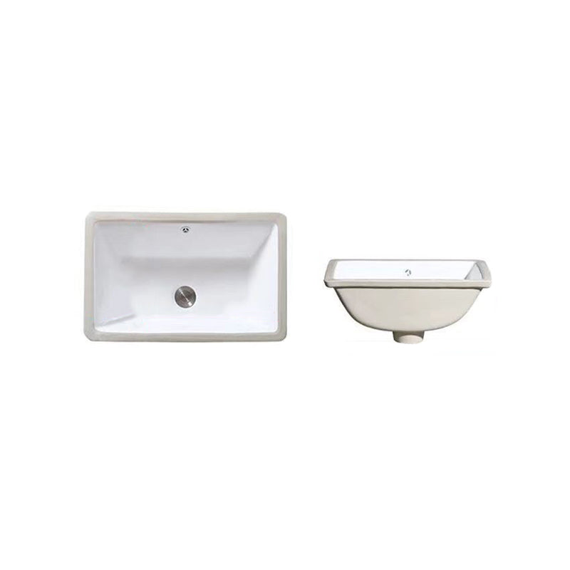 BowLift | Modern Under-mount Sink Oval Porcelain with Pop-Up Drain Sink