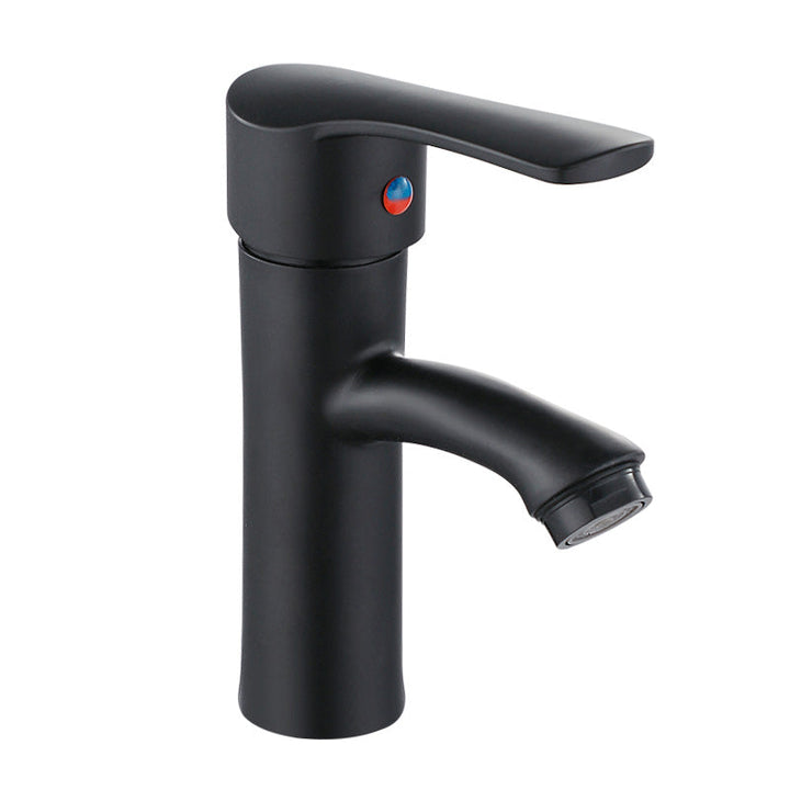 BowLift | Contemporary Faucet Brass Black Bathroom Lever Handle Single Hole Sink Faucet