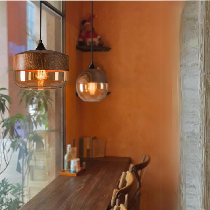 Stylish Scandinavian Wooden Ceiling Lamp - NordLuna | Bowlift