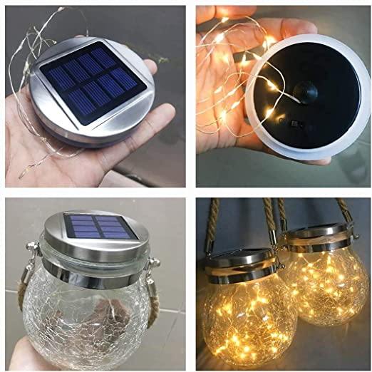 Solar Mason Jar Lamp - Lunara | Bowlift