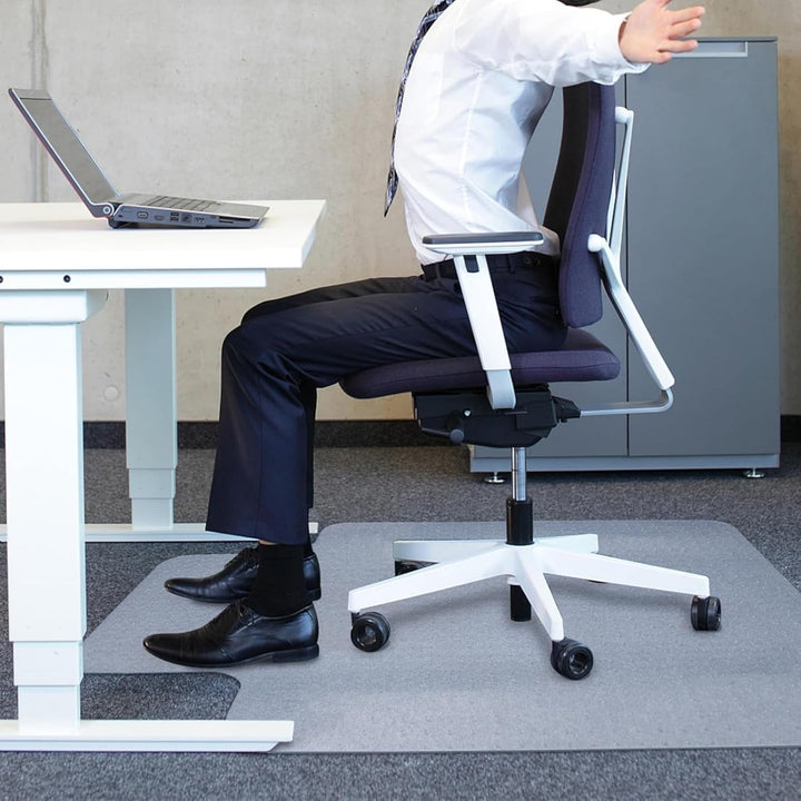 BowLift | Myrida Clear PVC Office Chair Mat for Low-Pile Carpet Floors