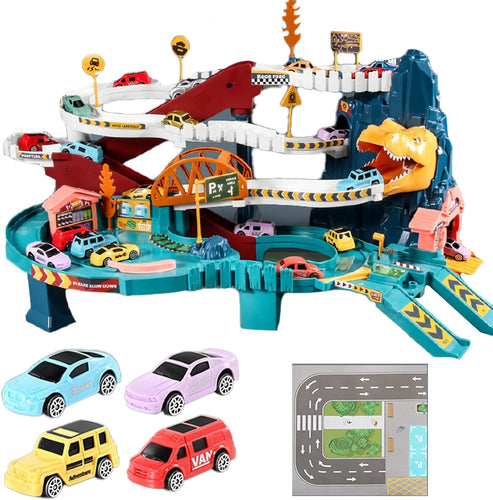 BowLift | Dinosaur Mountain Road Playset with Vehicle