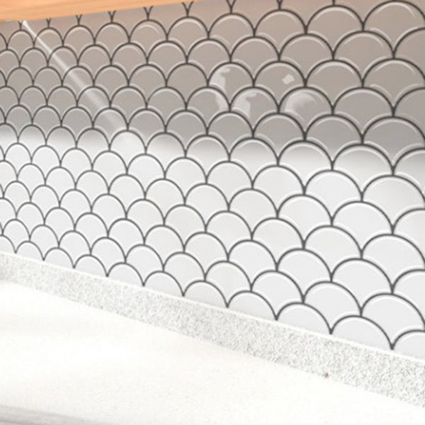 BowLift | Fish scale Peel & Stick field tile square plastic Peel & Stick mosaic tile
