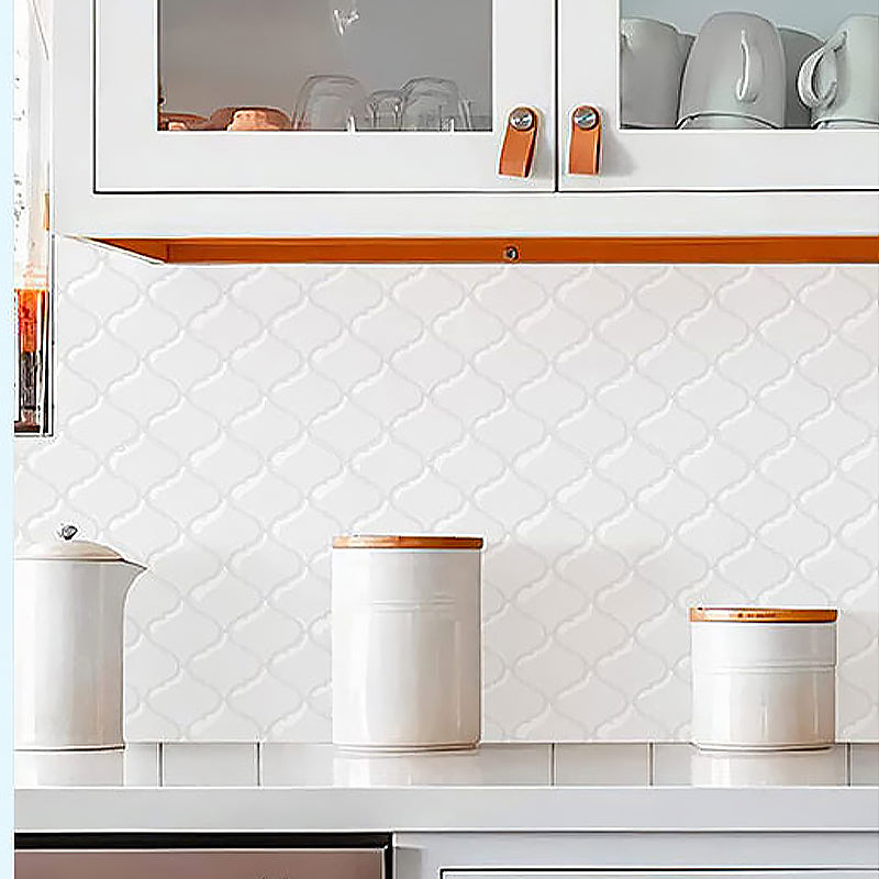 BowLift | Square Peel & Stick Mosaic Tiles Plastic Arabesque Peel and Stick Wall Tile