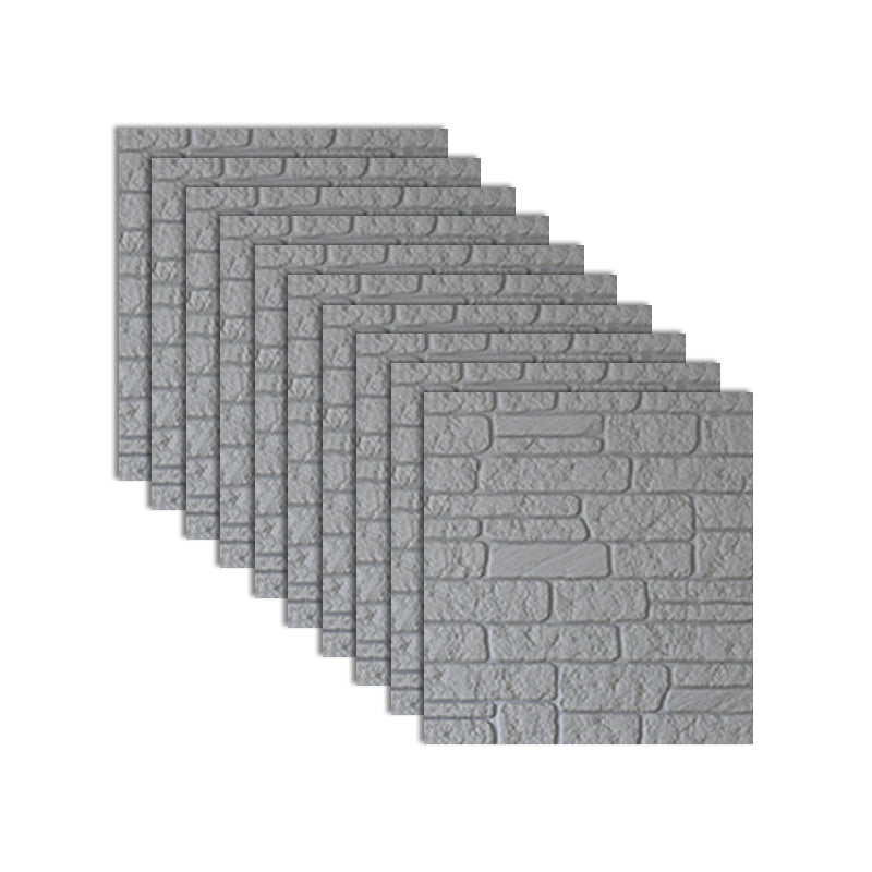 BowLift | Industrial 3D Brick Wall Plank Bathroom Living Room Wall Panel Set of 10