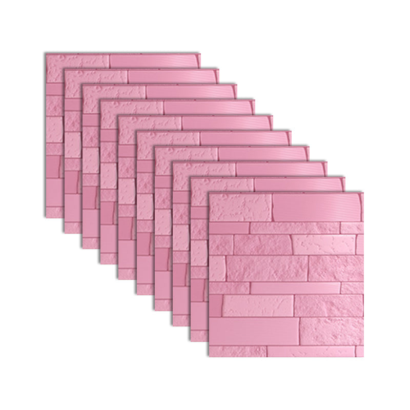 BowLift | Industrial 3D Brick Wall Plank Bathroom Living Room Wall Panel Set of 10