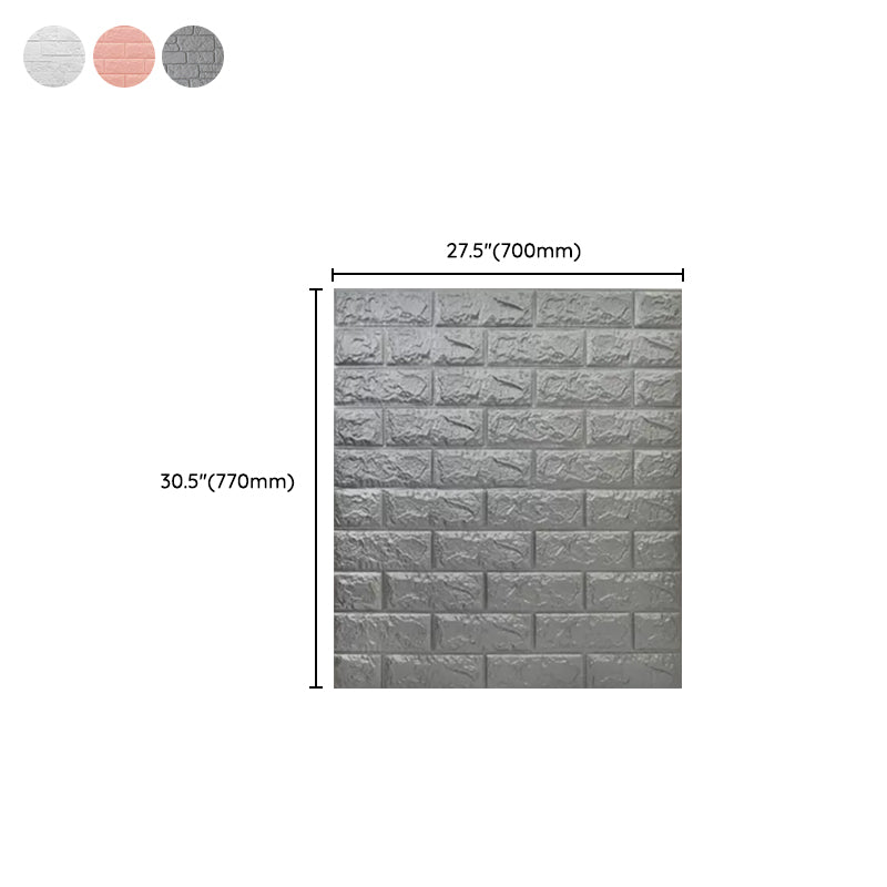 BowLift | Industrial 3D Brick Wall Plank Bathroom Living Room Wall Panel Set of 10