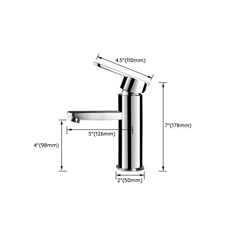 BowLift | Bathroom Faucet Brass Lever Handle Single Hole Sink Faucet