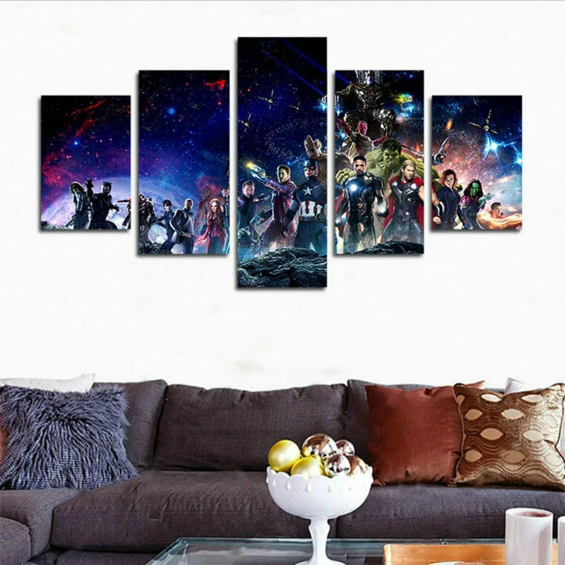 Set of 5 Infinity War Wall Canvas | Bowlift
