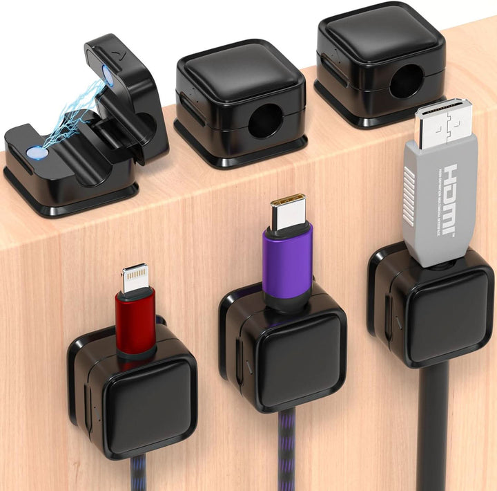 BowLift | Magnetic Cable Organizer Clip for Desk & Office