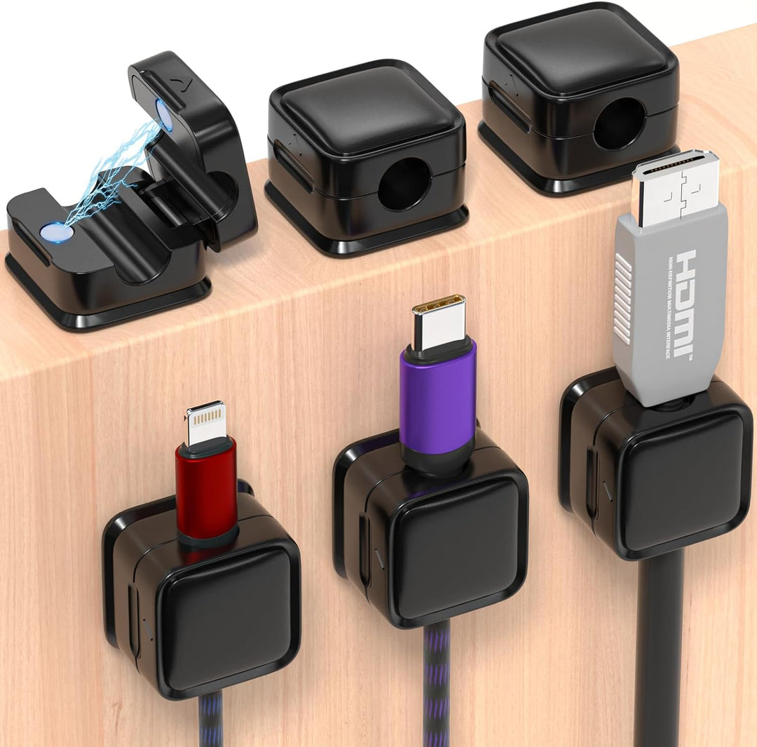 BowLift | Magnetic Cable Organizer | Desktop Cord Management Hub | Adhesive & Residue-Free