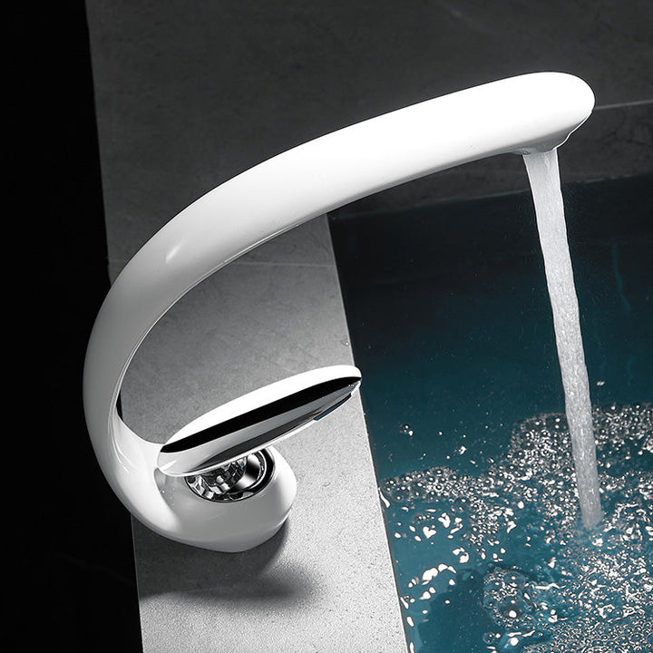 BowLift | Unique bathroom waterfall faucet brass sink tap