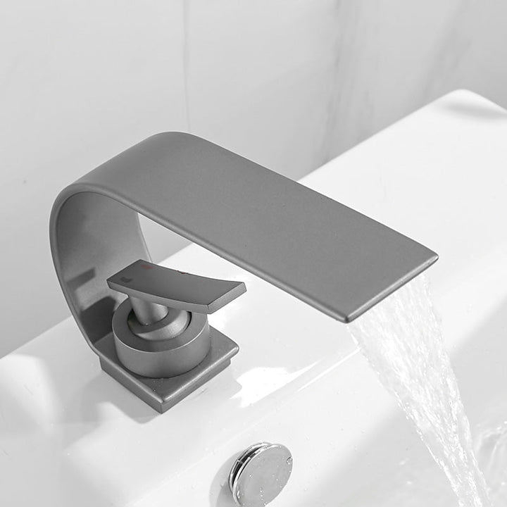 BowLift | Unique bathroom waterfall faucet brass sink tap