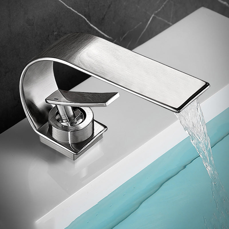 BowLift | Unique bathroom waterfall faucet brass sink tap