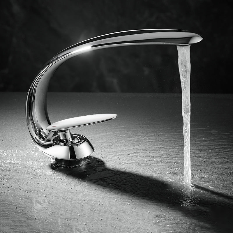 BowLift | Unique bathroom waterfall faucet brass sink tap
