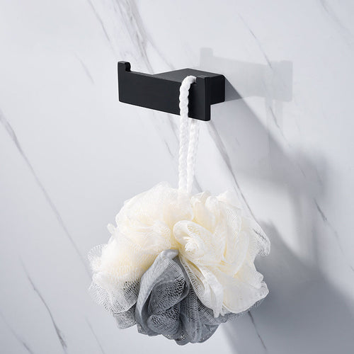 BowLift | 5-piece Modernism Bathroom Accessory Set in Matte Black Stainless Steel