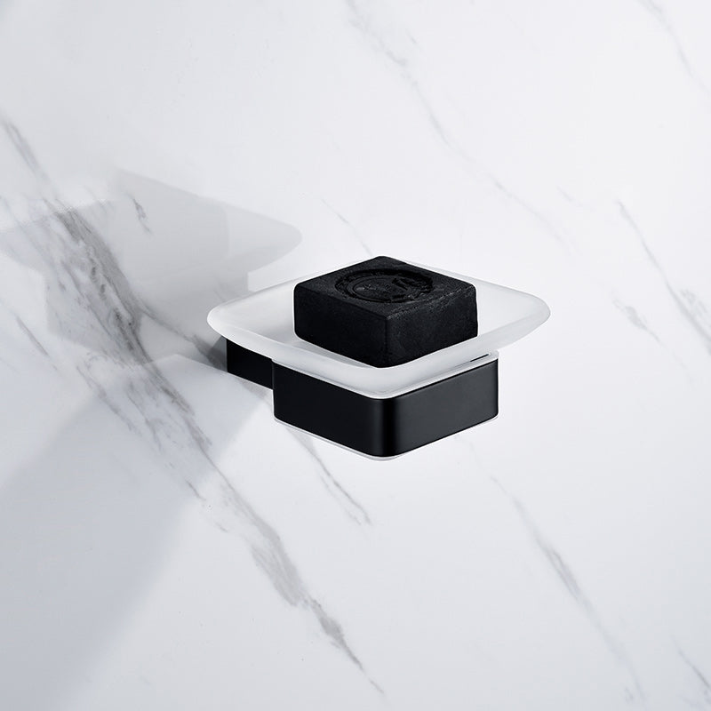 BowLift | 5-piece Modernism Bathroom Accessory Set in Matte Black Stainless Steel