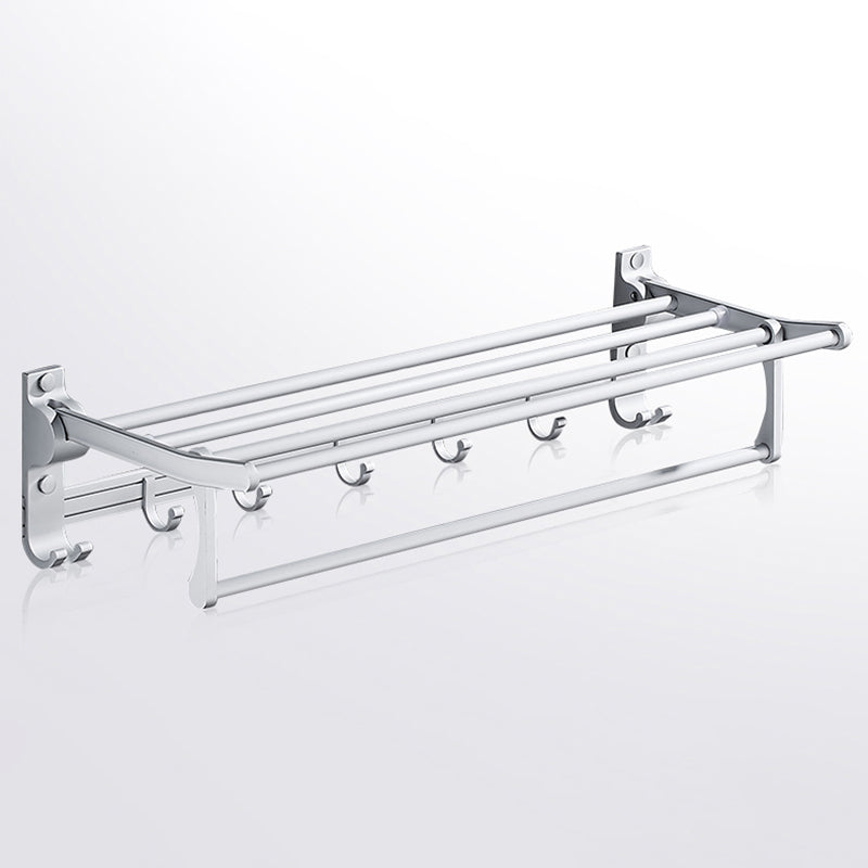BowLift | Contemporary silver metal bathroom accessory set with towel rack