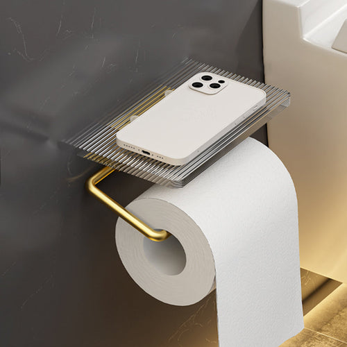 BowLift | 6-piece bathroom accessory set made of gold-colored metal bathroom hardware set