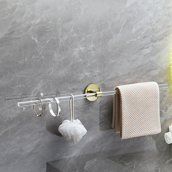 BowLift | 6-piece bathroom accessory set made of gold-colored metal bathroom hardware set