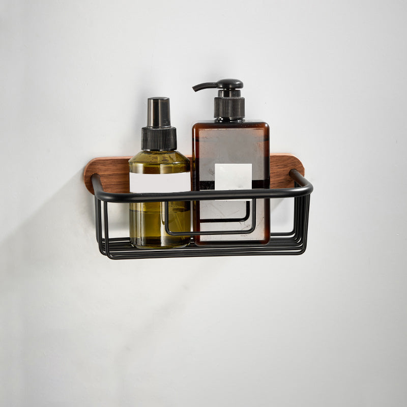 BowLift | Walnut Bathroom Set Black Metal Bathroom Accessories Hardware Set
