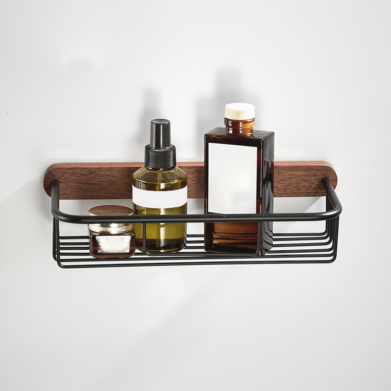BowLift | Walnut Bathroom Set Black Metal Bathroom Accessories Hardware Set