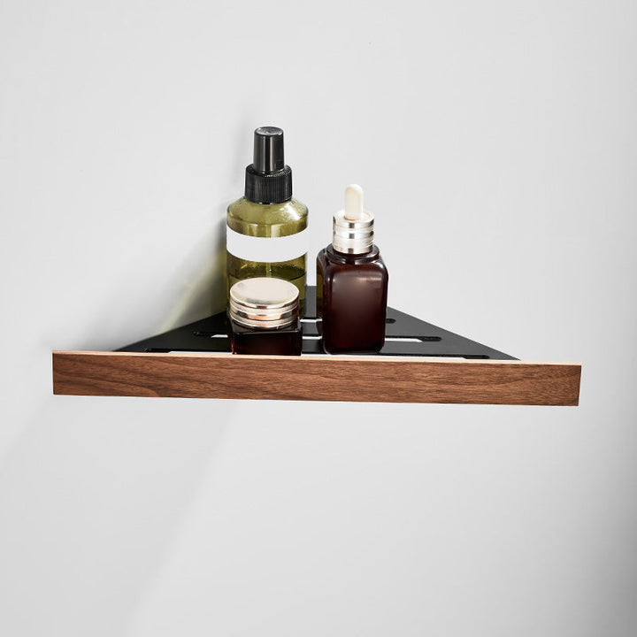 BowLift | Walnut Bathroom Set Black Metal Bathroom Accessories Hardware Set