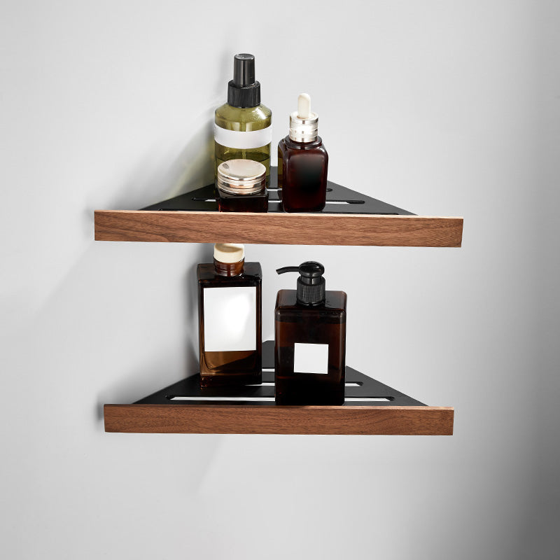 BowLift | Walnut Bathroom Set Black Metal Bathroom Accessories Hardware Set
