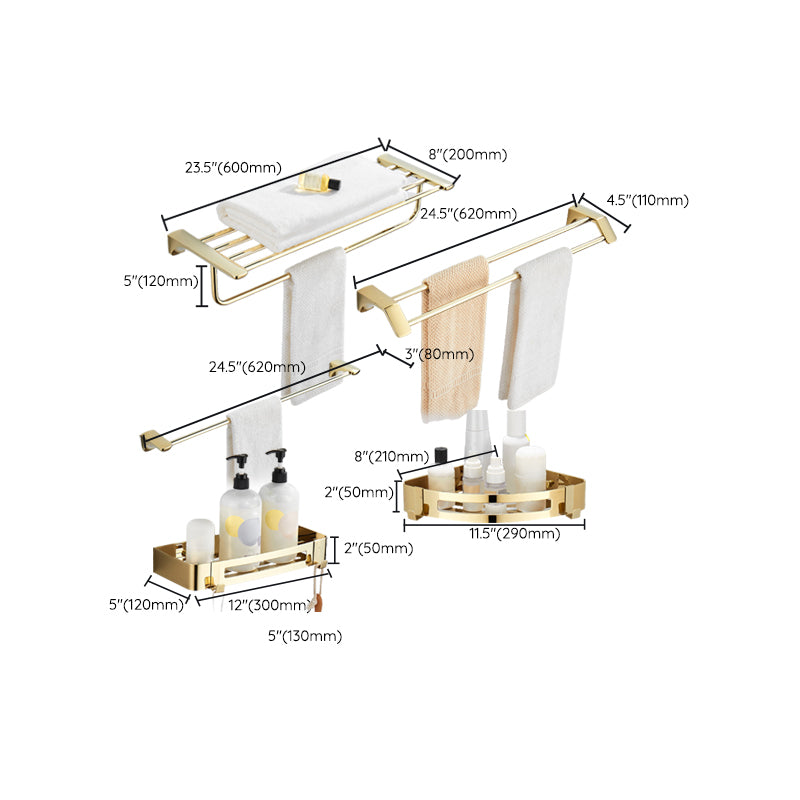 BowLift | Modern Bathroom Accessory Mounting Kit Gold Bathroom Hardware