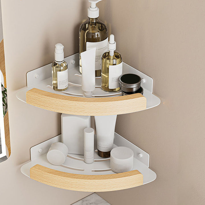 BowLift | White Metal and Solid Wood Bathroom Accessories Hardware Set