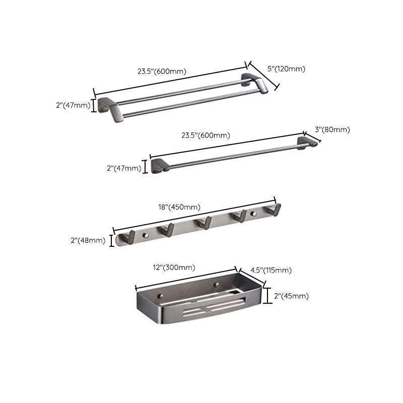 BowLift | Gray traditional bathroom hardware set stainless steel bathroom accessory set