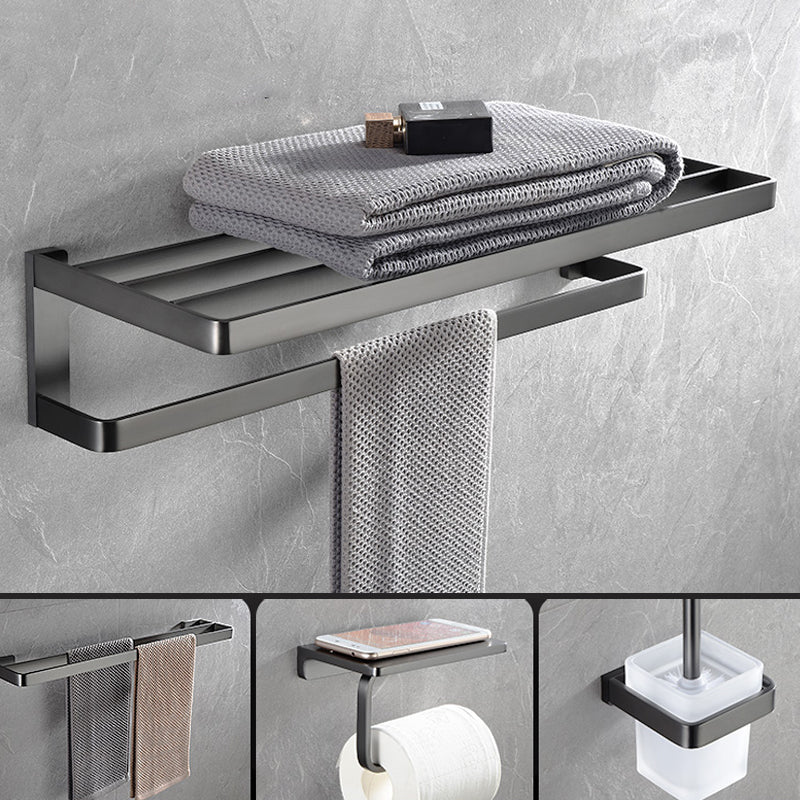BowLift | Gray metal modern bathroom accessories as a single item or as a set