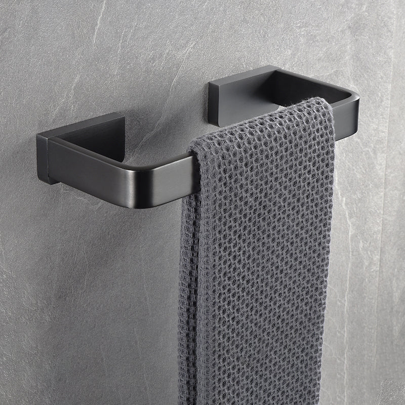 BowLift | Gray metal modern bathroom accessories as a single piece or as a set
