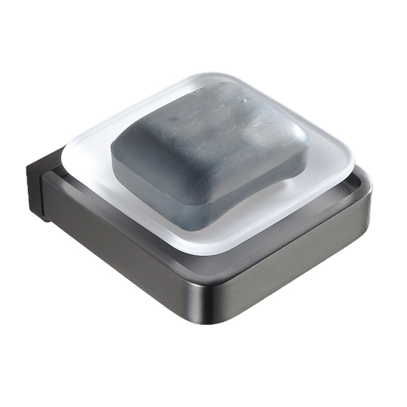 BowLift | Gray metal modern bathroom accessories as a single piece or as a set