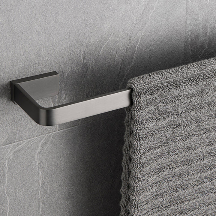 BowLift | Gray metal modern bathroom accessories as a single piece or as a set