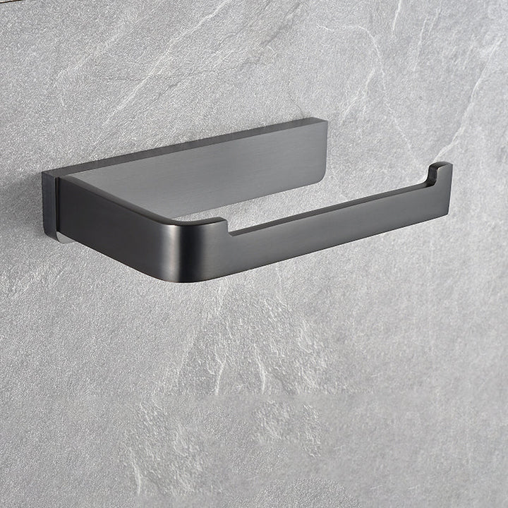 BowLift | Gray metal modern bathroom accessories as a single piece or as a set