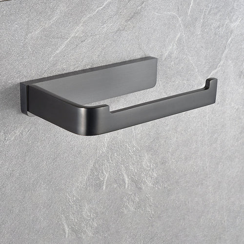 BowLift | Gray metal modern bathroom accessories as a single piece or as a set