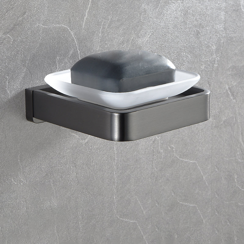 BowLift | Gray metal modern bathroom accessories as a single piece or as a set