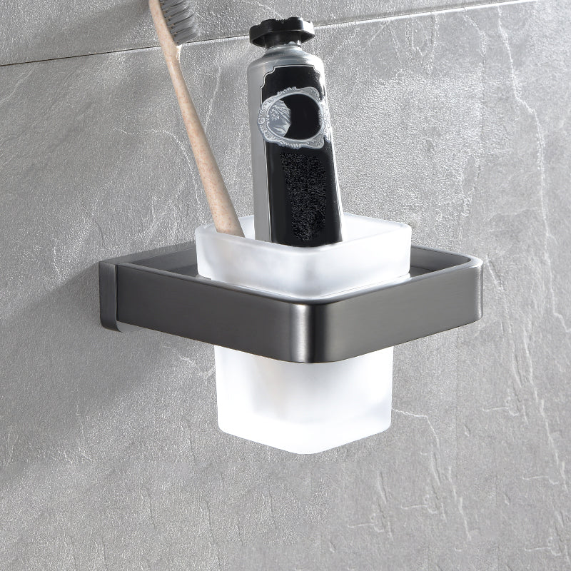 BowLift | Gray metal modern bathroom accessories as a single item or as a set