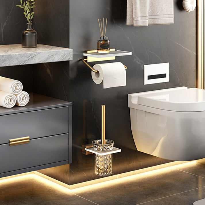 BowLift | Plastic Modern Bathroom Accessories Hardware Set with Bathroom Shelf