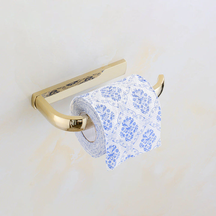 BowLift | Chrome/Gold Bathroom Accessory Set Modern Metal Bathroom Hardware Set