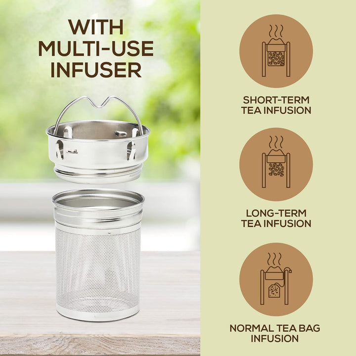 TeaFusion - Luxe Bamboe Thee Fles 500ml Bowlift