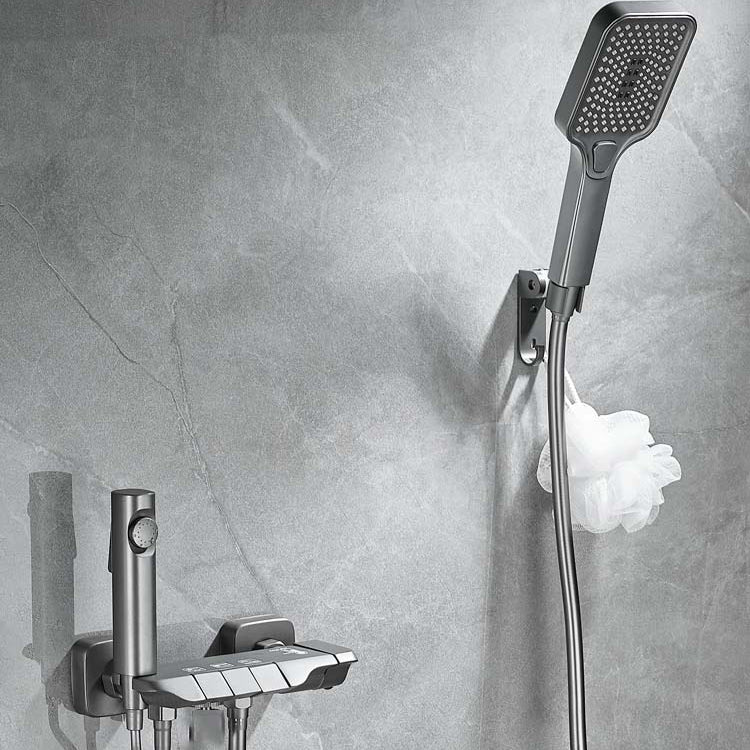 BowLift | Push-button shower system wall mounting hand shower square shower system with shower hose