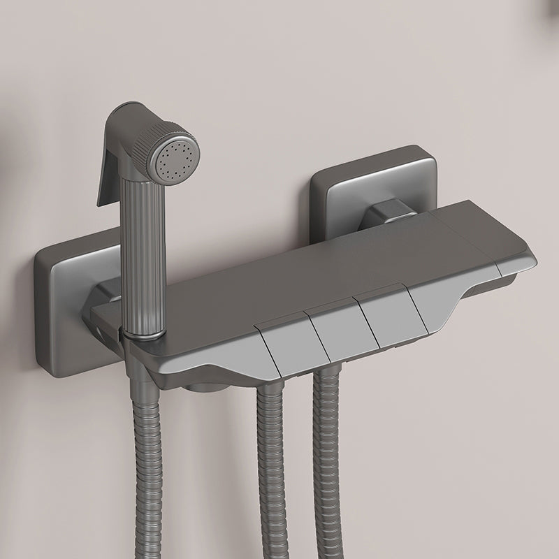 BowLift | Push-button shower system wall mounting hand shower square shower system with shower hose
