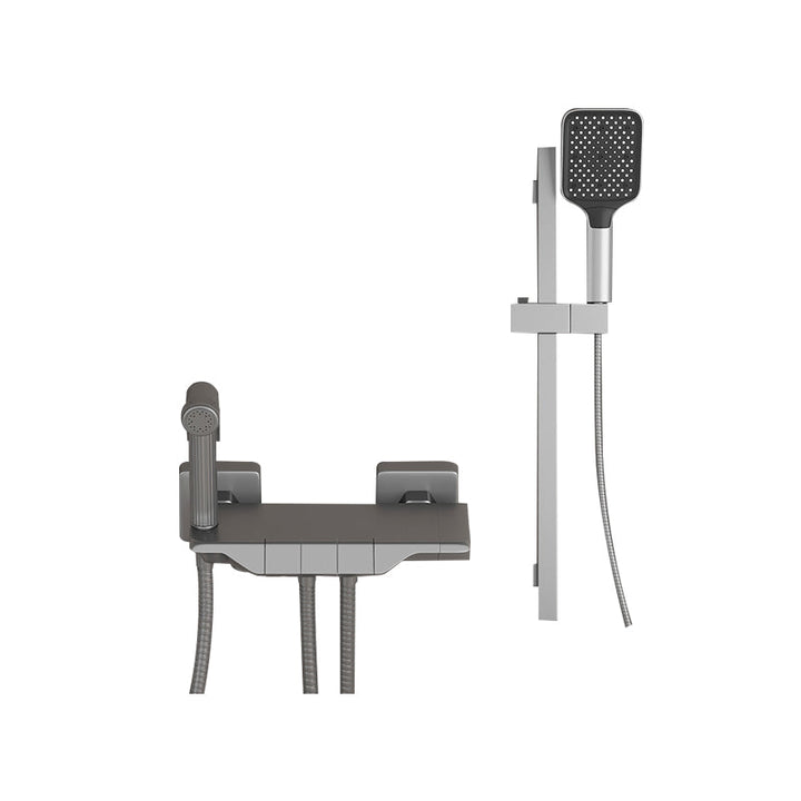 BowLift | Push-button shower system wall mounting hand shower square shower system with shower hose