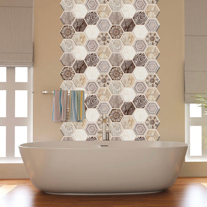 BowLift | Mosaic Tiles Wallpaper PVC waterproof for peeling and sticking Mosaic tiles with hexagonal shape