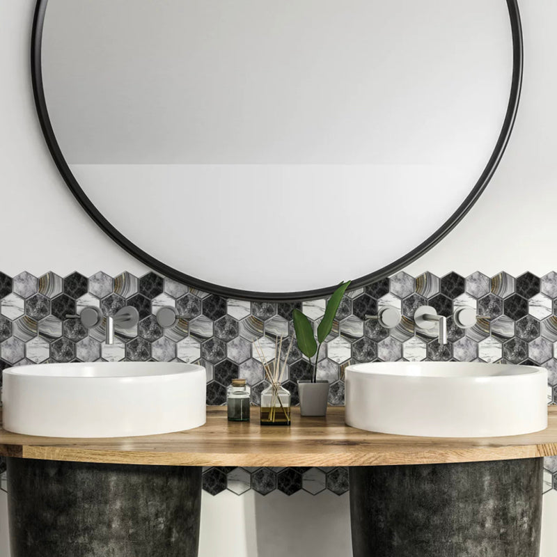 BowLift | Mosaic Tiles Wallpaper PVC waterproof for peeling and sticking Mosaic tiles with hexagonal shape